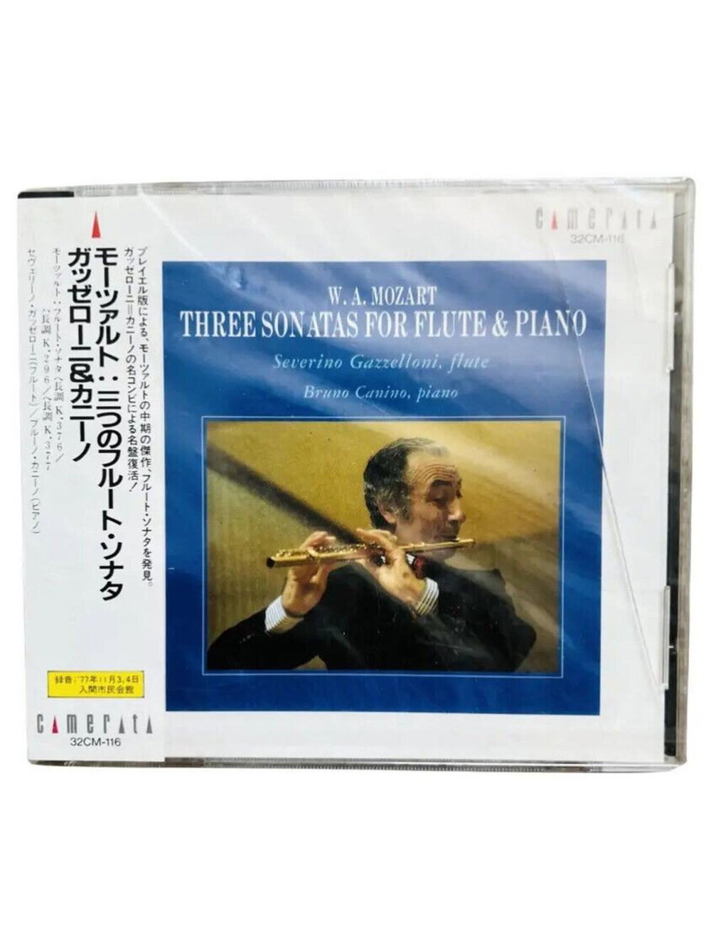 Mozart 3 Sonatas for Flute & Piano CD Gazzelloni 1989 SEALED OBI Japan Import